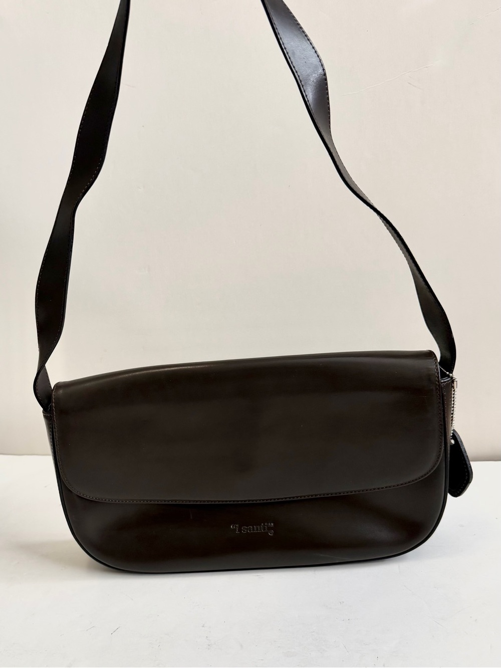 Vintage i santi Italian Leather Brown Shoulder Bag - Picture 9 of 13